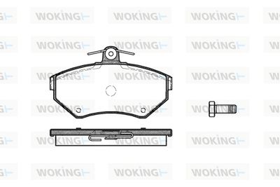 P731300 WOKING Комплект тормозных колодок, дисковый тормоз