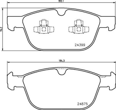 P86023 BREMBO Комплект тормозных колодок, дисковый тормоз