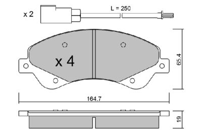 BPFO1013 AISIN Комплект тормозных колодок, дисковый тормоз