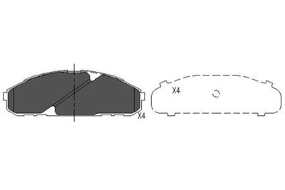 KBP6538 KAVO PARTS Комплект тормозных колодок, дисковый тормоз