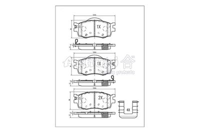 I04260 ASHUKI by Palidium Комплект тормозных колодок, дисковый тормоз