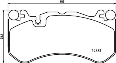 8DB355036461 HELLA Комплект тормозных колодок, дисковый тормоз