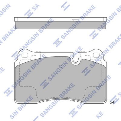 SP2235 Hi-Q Комплект тормозных колодок, дисковый тормоз