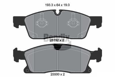 BPD2329 BENDIX Braking Комплект тормозных колодок, дисковый тормоз