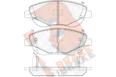 RB1944 R BRAKE Комплект тормозных колодок, дисковый тормоз