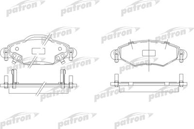 PBP1513 PATRON Комплект тормозных колодок, дисковый тормоз