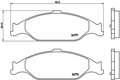 P24082 BREMBO Комплект тормозных колодок, дисковый тормоз