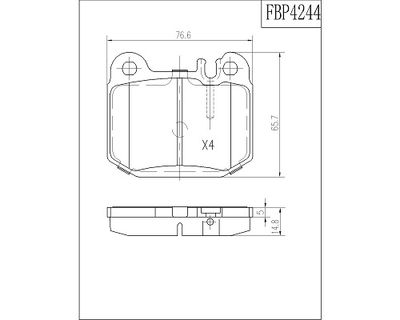 FBP4244 FI.BA Комплект тормозных колодок, дисковый тормоз