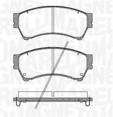 363916060699 MAGNETI MARELLI Комплект тормозных колодок, дисковый тормоз