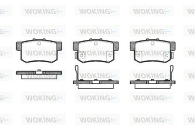 P225322 WOKING Комплект тормозных колодок, дисковый тормоз