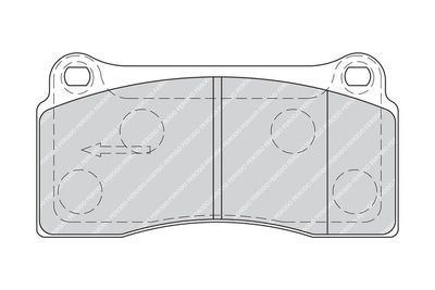 FDB1951 FERODO Комплект тормозных колодок, дисковый тормоз