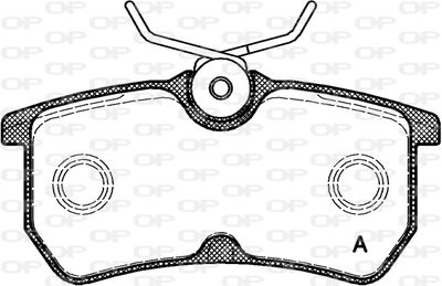 BPA069300 OPEN PARTS Комплект тормозных колодок, дисковый тормоз