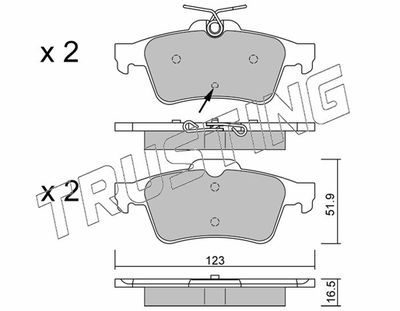 3462 TRUSTING Комплект тормозных колодок, дисковый тормоз