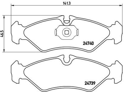 P50081 BREMBO Комплект тормозных колодок, дисковый тормоз