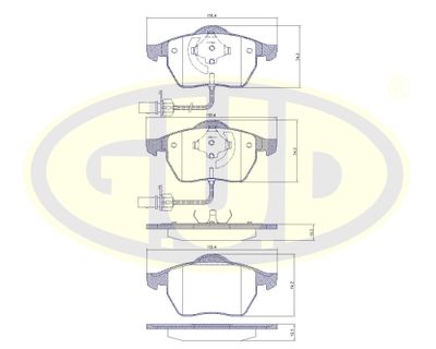 GBP880105 G.U.D. Комплект тормозных колодок, дисковый тормоз