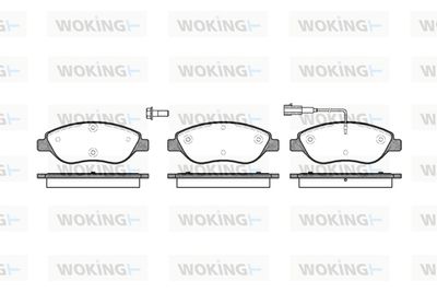 P960301 WOKING Комплект тормозных колодок, дисковый тормоз