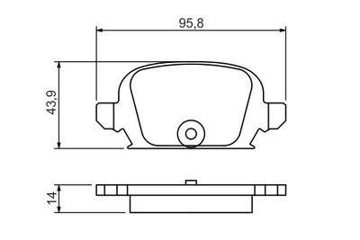 0986494340 BOSCH Комплект тормозных колодок, дисковый тормоз