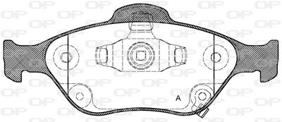 BPA076612 OPEN PARTS Комплект тормозных колодок, дисковый тормоз