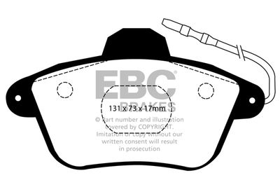 DP8822 EBC Brakes Комплект тормозных колодок, дисковый тормоз