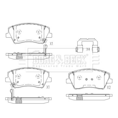 BBP2658 BORG & BECK Комплект тормозных колодок, дисковый тормоз