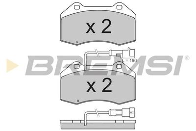 BP3354 BREMSI Комплект тормозных колодок, дисковый тормоз