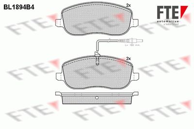 BL1894B4 FTE Комплект тормозных колодок, дисковый тормоз