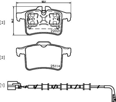 P36034 BREMBO Комплект тормозных колодок, дисковый тормоз