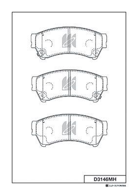 D3146MH MK Kashiyama Комплект тормозных колодок, дисковый тормоз