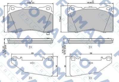 FO999381 FOMAR Friction Комплект тормозных колодок, дисковый тормоз