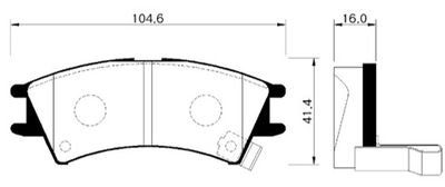 HP0001 HSB GOLD Комплект тормозных колодок, дисковый тормоз