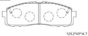 KD2719 ASIMCO Комплект тормозных колодок, дисковый тормоз