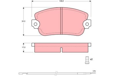 GDB154 TRW Комплект тормозных колодок, дисковый тормоз