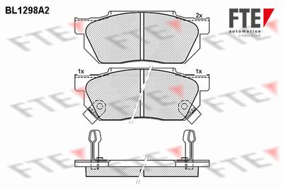 BL1298A2 FTE Комплект тормозных колодок, дисковый тормоз