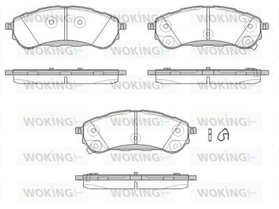 P1650312 WOKING Комплект тормозных колодок, дисковый тормоз