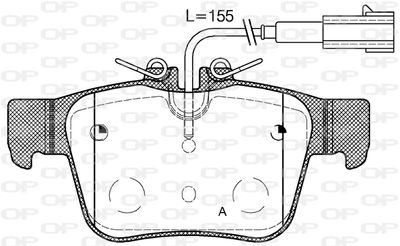 BPA172202 OPEN PARTS Комплект тормозных колодок, дисковый тормоз