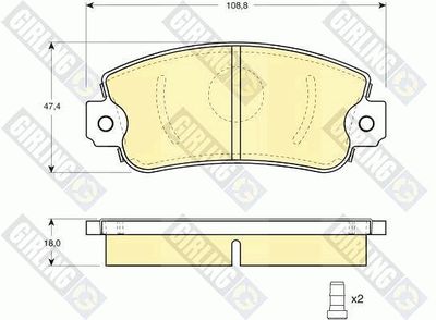 6102973 GIRLING Комплект тормозных колодок, дисковый тормоз