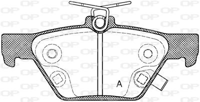 BPA163802 OPEN PARTS Комплект тормозных колодок, дисковый тормоз