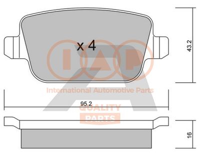 70414073P IAP QUALITY PARTS Комплект тормозных колодок, дисковый тормоз