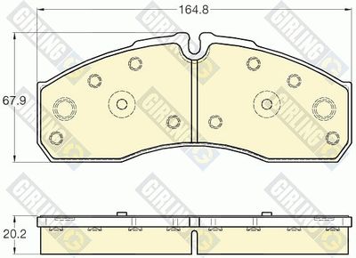 6135675 GIRLING Комплект тормозных колодок, дисковый тормоз