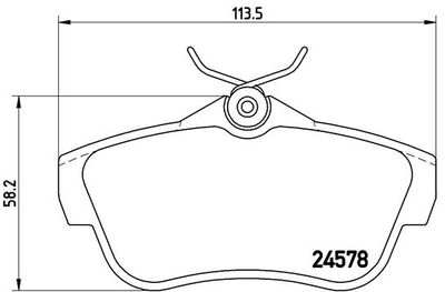 P61095 BREMBO Комплект тормозных колодок, дисковый тормоз