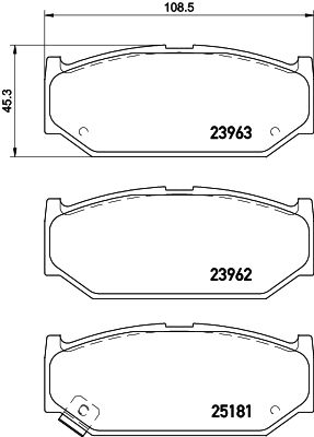 8DB355028081 HELLA Комплект тормозных колодок, дисковый тормоз