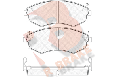 RB0877 R BRAKE Комплект тормозных колодок, дисковый тормоз