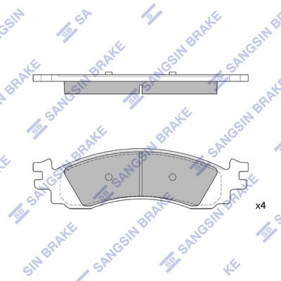 SP1510 Hi-Q Комплект тормозных колодок, дисковый тормоз