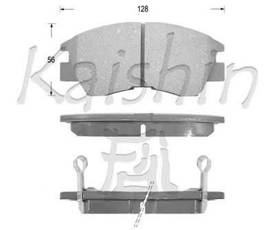 FK6018 KAISHIN Комплект тормозных колодок, дисковый тормоз