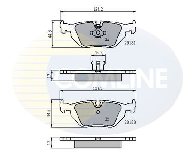 CBP0166 COMLINE Комплект тормозных колодок, дисковый тормоз