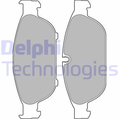 LP2301 DELPHI Комплект тормозных колодок, дисковый тормоз