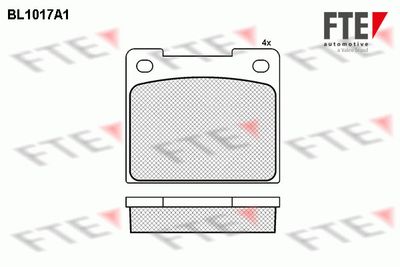 BL1017A1 FTE Комплект тормозных колодок, дисковый тормоз