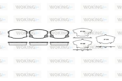 P1137300 WOKING Комплект тормозных колодок, дисковый тормоз