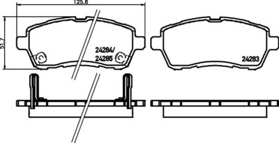 8DB355028381 HELLA PAGID Комплект тормозных колодок, дисковый тормоз