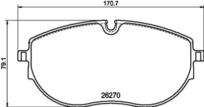 8DB355040891 HELLA Комплект тормозных колодок, дисковый тормоз